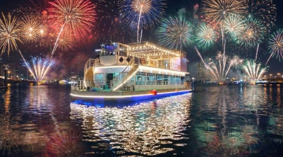 New Year Eve 2025-2026 Gala Dinner Sindbad Yacht Cruise Al Seef to Dubai Canal