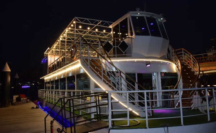 Sindbad Yachts Dinner Cruise Dubai Al Seef luxury yacht exterior view
