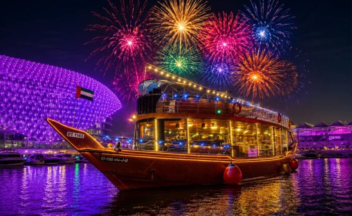 Abu Dhabi Yas Island Dhow Dinner Cruise New Year celebration