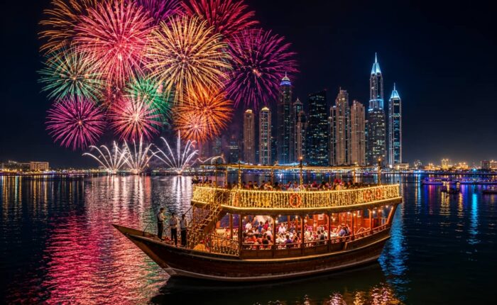 New Year Dubai Cruise with spectacular fireworks and skyline views