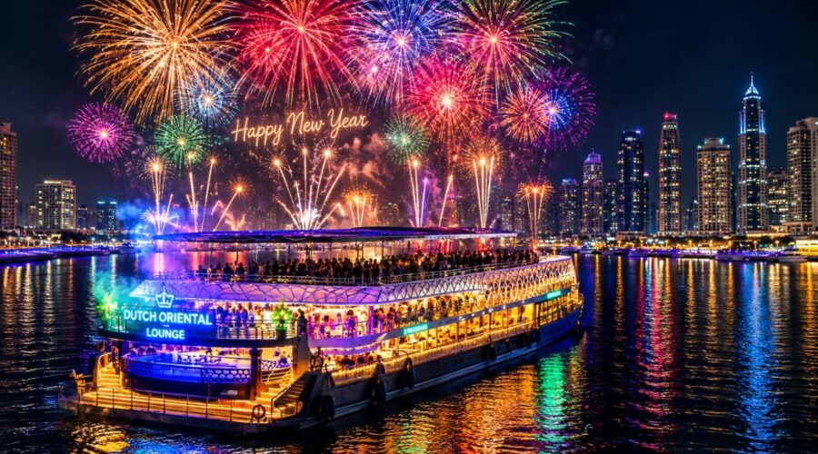 New Year Lotus Mega Dinner Cruise Dubai with spectacular fireworks